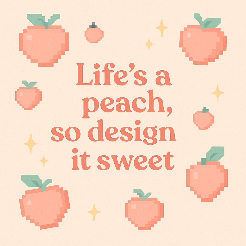 Life's a peach, so design it sweet