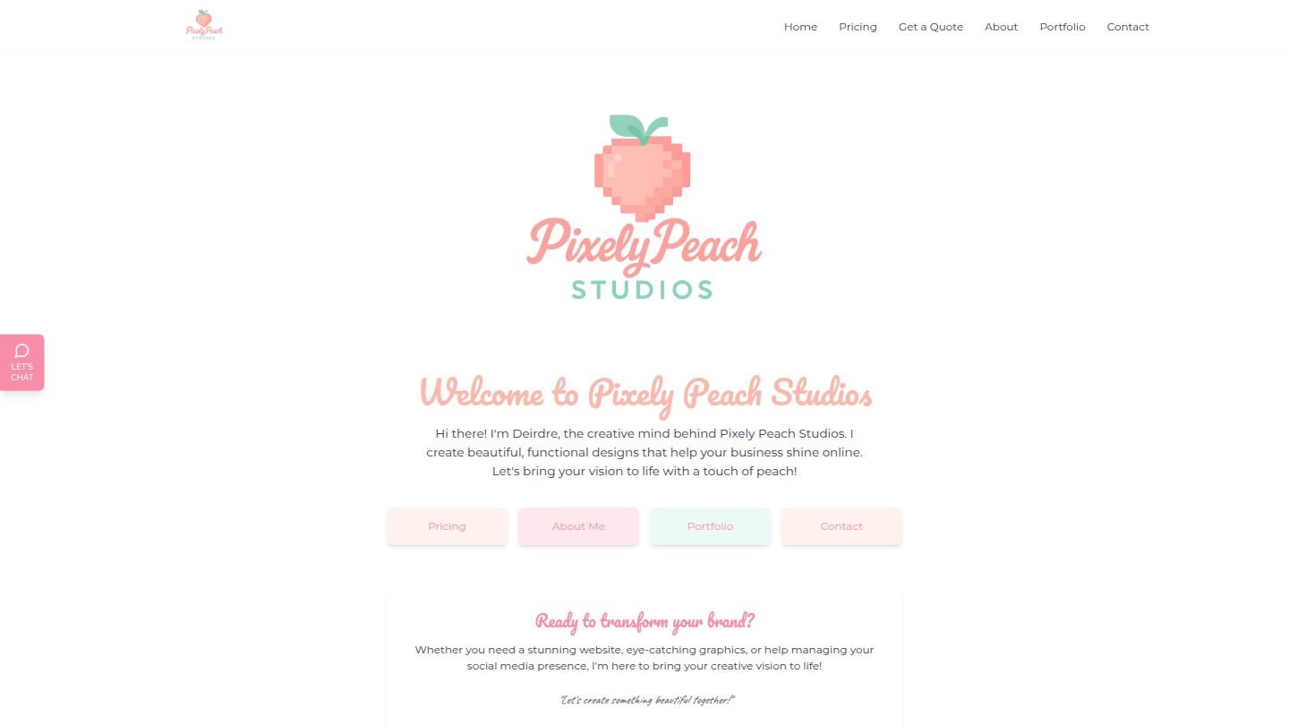 Pixely Peach Website